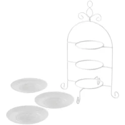 Etagere, Eisen/Glas, Weiß -Wohnen Wohndeko Verkäufe unnamed file 4171