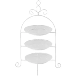 Etagere, Eisen/Glas, Weiß -Wohnen Wohndeko Verkäufe unnamed file 4172