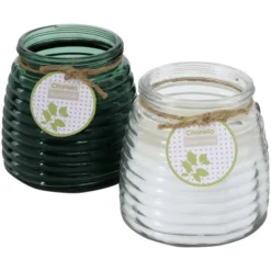 Duftkerze, Ø: 12 Cm, Bunt, Duft: Zitronella