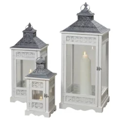 BOLTZE Laterne »Janine«, Tannenholz, Mehrfarbig