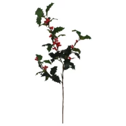 Seidenblume, Ilex-Zweig, Grün