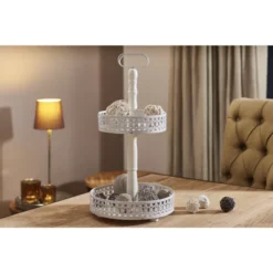 BOLTZE Etagere »EMILIA«, Höhe: 48 Cm, Mitteldichte Faserplatte (MDF), Weiß -Wohnen Wohndeko Verkäufe unnamed file 4330