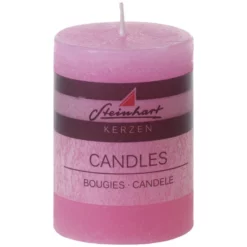 Steinhart Kerze »Raureif«, Rosa, Rustikal/einfarbig, 1 Stück