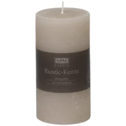 CASAYA Kerze »Raureif«, Taupe, Rustikal/einfarbig, 1 Stück