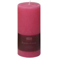 CASAYA Kerze »Raureif«, Fuchsia, Rustikal/einfarbig, 1 Stück