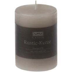 CASAYA Kerze »Raureif«, Taupe, Rustikal/einfarbig, 1 Stück