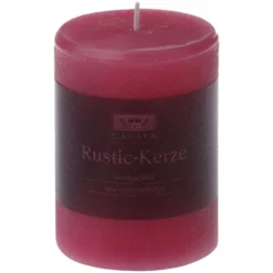 CASAYA Kerze »Raureif«, Fuchsia, Rustikal/einfarbig, 1 Stück
