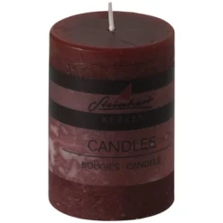 Steinhart Kerze »Raureif«, Altrot, Rustikal/einfarbig, 1 Stück