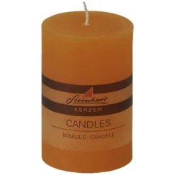 Steinhart Kerze »Raureif«, Orange, Rustikal/einfarbig, 1 Stück