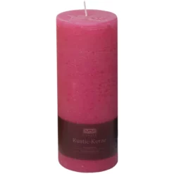 CASAYA Kerze »Raureif«, Fuchsia, Rustikal/einfarbig, 1 Stück