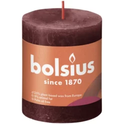Bolsius Stumpenkerze »Shine-Collection«, Samtrot, 4 Stück