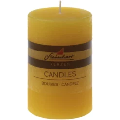 Steinhart Kerze »Raureif«, Gelb, Rustikal/einfarbig, 1 Stück