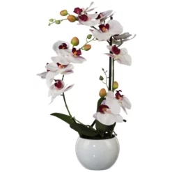 Kunstblume »Phalaenopsis 3D-Print In Keramikschale«, Kunststoff, Rosa