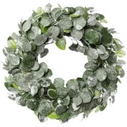 Kunstblume »Eukalypthuskranz Geeist«, Kunststoff, Grünweiß