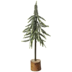 Kunstblume, Fichtenstämmchen, Auf Holzsockel