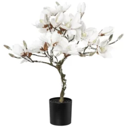 Kunstblume, Magnolienbaum, Beschneit, Weiß