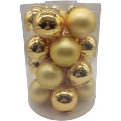 CASAYA Weihnachtskugel »True Gold«, Ø: 4,5 Cm, Uni, Goldfarben, 28 Stück