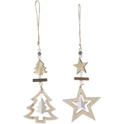 CASAYA Deko-Anhänger, Stern, Baum