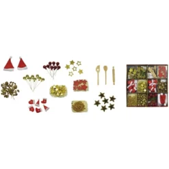 CASAYA Bastelartikel, Goldfarben/rot