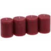 CASAYA Stumpenkerze, Altrot, Raureif, 4 Stück -Wohnen Wohndeko Verkäufe unnamed file 4865