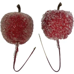 CASAYA Deko-Apfel-Pick, Kunststoff, Rot