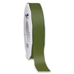 Präsent Taftband, Polyester, Länge: 1000 Cm, Olivgrün