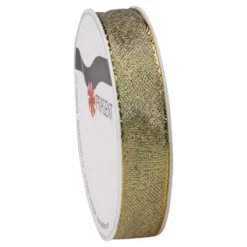 Präsent Schleifenband, Polyamid (PA), Länge: 400 Cm, Goldfarben