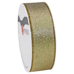 Präsent Schleifenband, Polyamid (PA), Länge: 300 Cm, Goldfarben