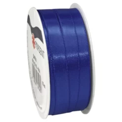 Präsent Satinband, Polyester, Länge: 1000 Cm, Royalblau