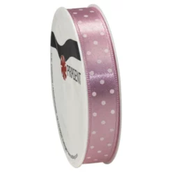 Präsent Satinband, Polyester, Länge: 300 Cm, Hellrosa