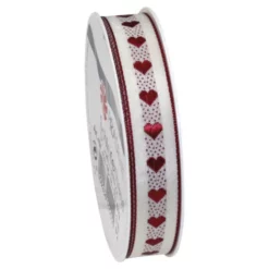 Präsent Schleifenband, Polyester, Länge: 300 Cm, Bordeauxrot