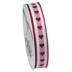 Präsent Schleifenband, Polyester, Länge: 300 Cm, Rot