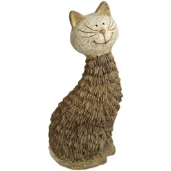 Dekofigur, Katze, Braunweiß
