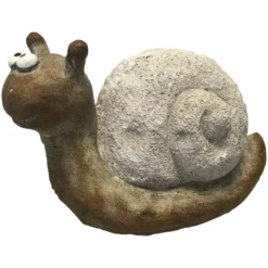 Dekofigur, Schnecke, Grauweiß