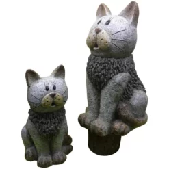 Dekofigur, Katze, Grau