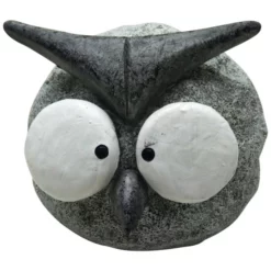 Dekofigur, Eule, Schwarz-grau