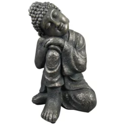 Dekofigur, Polyresin, Silberfarben/grau