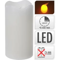 Koopmann LED-Kerze, Weiß, Timerfunktion