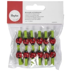 Rayher Klammern, Mehrfarbig, Holz, 12 Stück