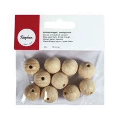 Rayher Deko-Kugel, Natur, Holz, 25 Stück