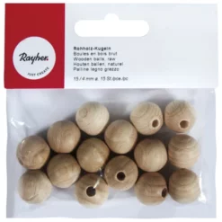 Rayher Deko-Kugel, Natur, Holz, 25 Stück