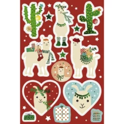 Braun Dekosticker, Rot, 4 Stück