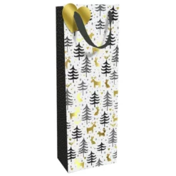 Braun Geschenktasche, Goldfarben, 1 Stück