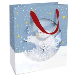 Braun Geschenktasche, Blau, 1 Stück