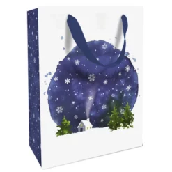 Braun Geschenktasche, Blauweiß, 1 Stück