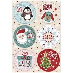 Braun Dekosticker, Bunt, 4 Stück