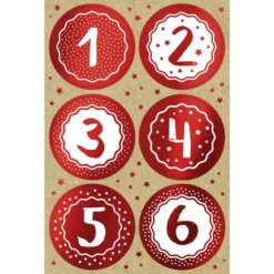 Braun Dekosticker, Rot, 4 Stück