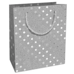 Braun Geschenktasche, Silberfarben, 1 Stück