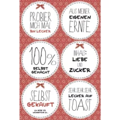 Braun Dekosticker, Rot, 4 Stück