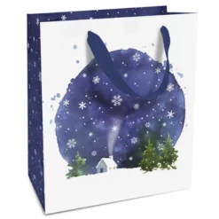 Braun Geschenktasche, Blauweiß, 1 Stück